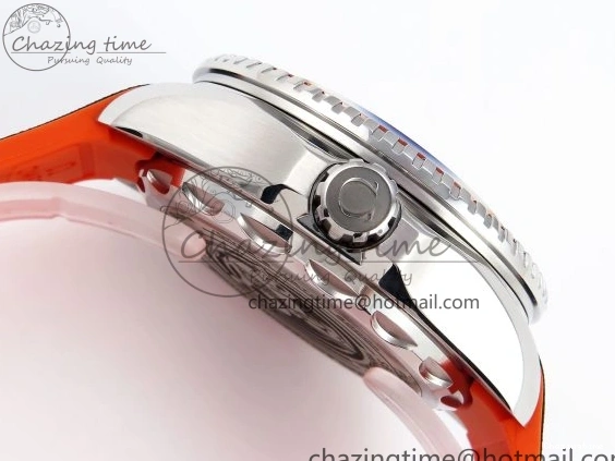 0313 Premium SEAMASTER PLANET OCEAN 6000M ULTRA DEEP 45.5MM SS TF 1:1 BEST EDITION GRAY DIAL ORANGE BEZEL ON RUBBER STRAP A 7761